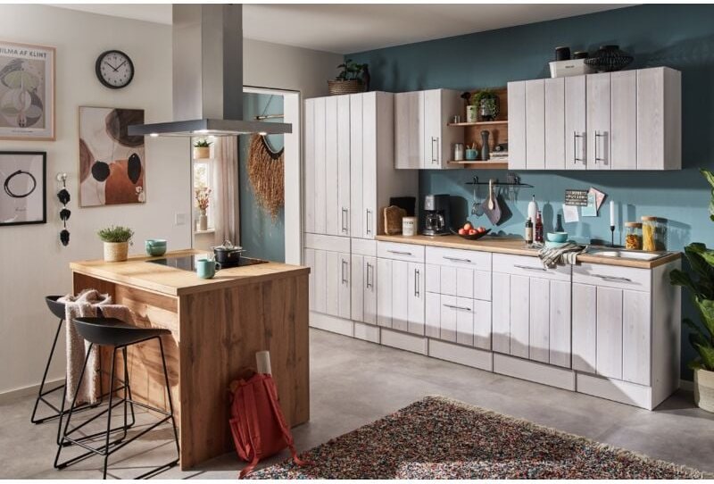 Küche Küchenzeile Landhaus Inselküche Induktion Anton 310 cm Respekta