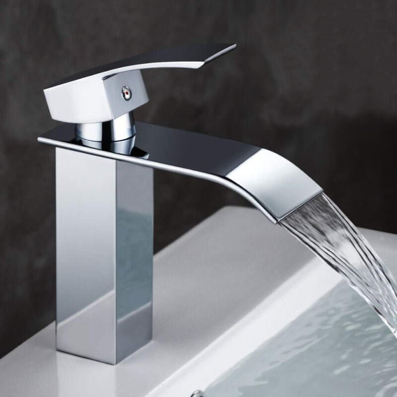 Thumbnail - Swanew Wasserfall Waschtischarmatur Wasserhahn Bad Chrom waschamatur waschbecken Wasserhahn Waschbecken für Badezimmer, ...