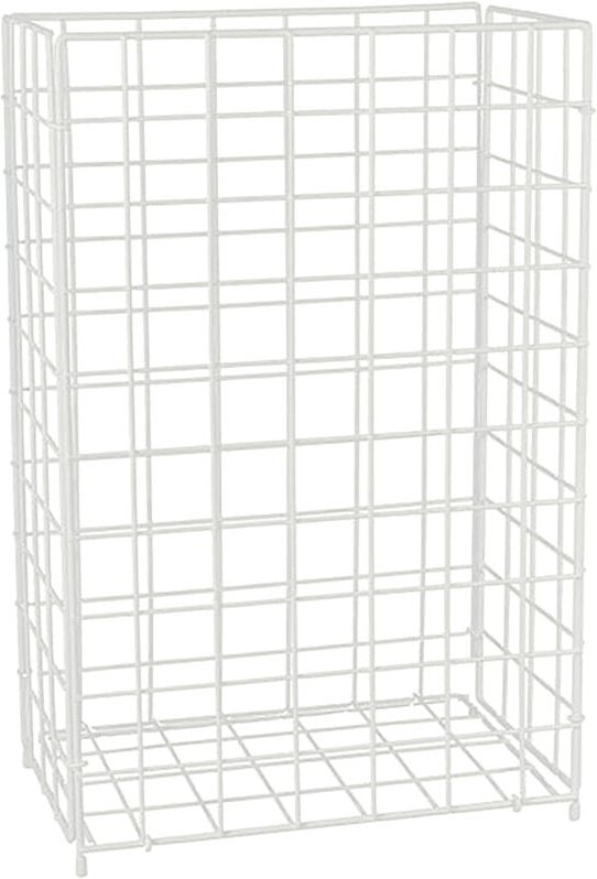 Relaxdays Papierkorb, 25 Liter, HxBxT: 35,5 x 28,5 x 19 cm, Büro & Arbeitszimmer, offen, Metall, Papiermülleimer, weiß