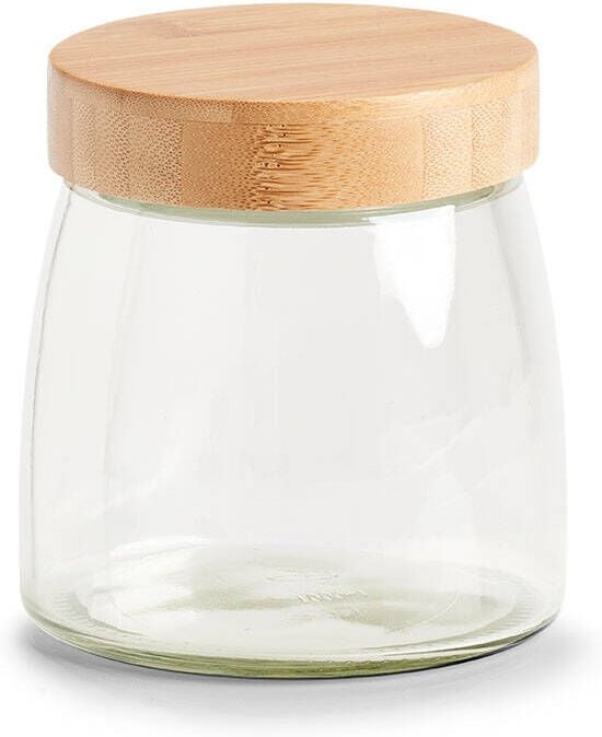 Glasbehälter mit luftdichtem Bambusdeckel, 950 ml