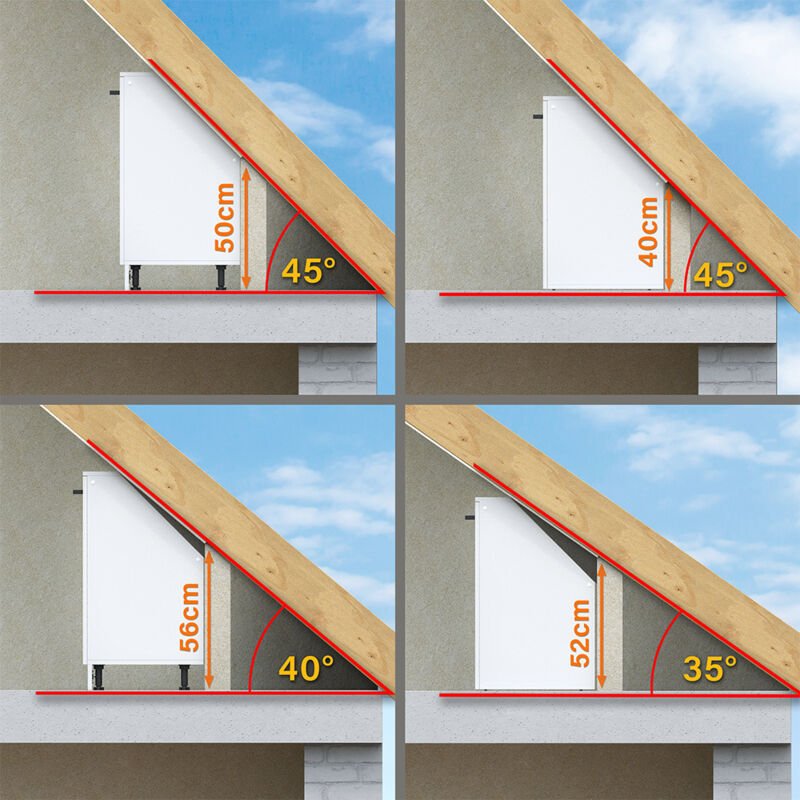 Dachschrägenschrank-Set Rion, Edelgrau/Weiß, 5er Set, Vicco