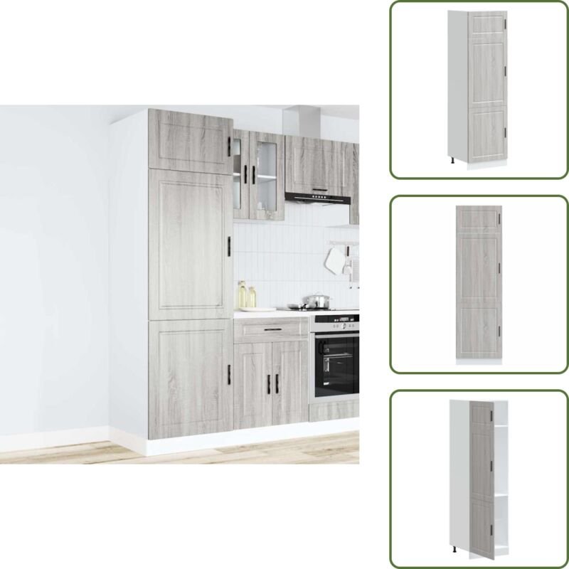 Küchenmöbel - vidaXL Küchenschrank Porto Grau Sonoma Holzwerkstoff - Küchenregal