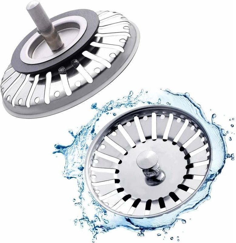 Stück Edelstahl Küchenspülenstöpsel Universal Küchenspülenfilter 84 mm Küchensieb Edelstahl Spülbeckengitter für Küche u...