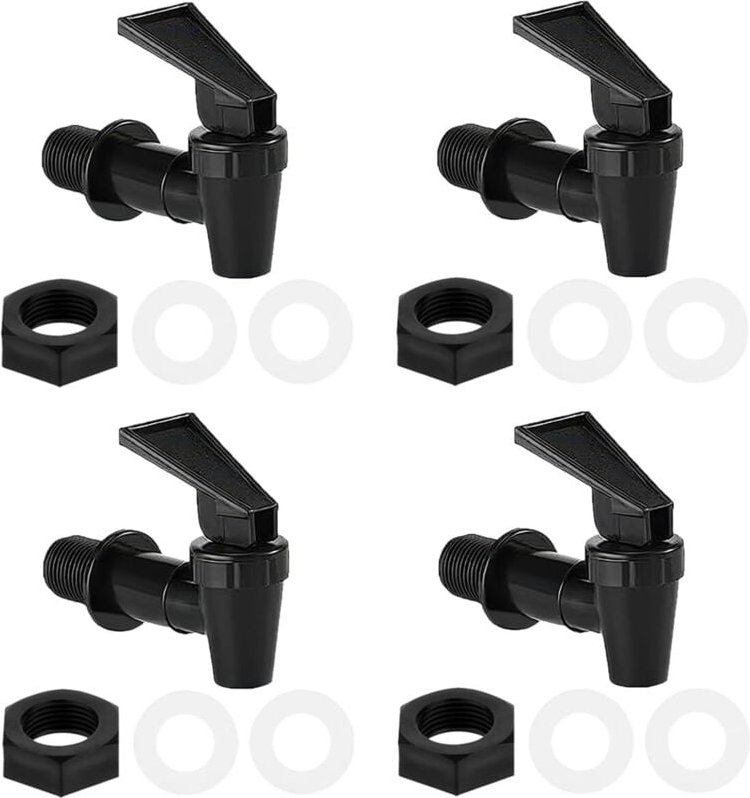 4-teiliges Set Getränkespender aus Kunststoff, Kunststoff-Zapfhähne, Ersatzhähne für Wasserspender, für Heiß- und Kaltge...