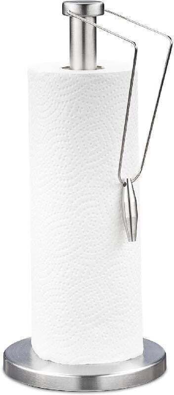 Vertikaler Papierhandtuchhalter, gebürsteter Edelstahl, Küchenspender, H x T: 34 x 15 cm, Silber