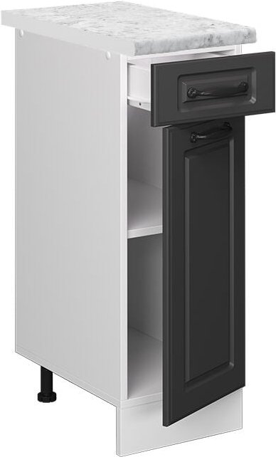 Vicco - Schubladenschrank R-Line, Anthrazit Landhaus, 30 cm ap Marmor