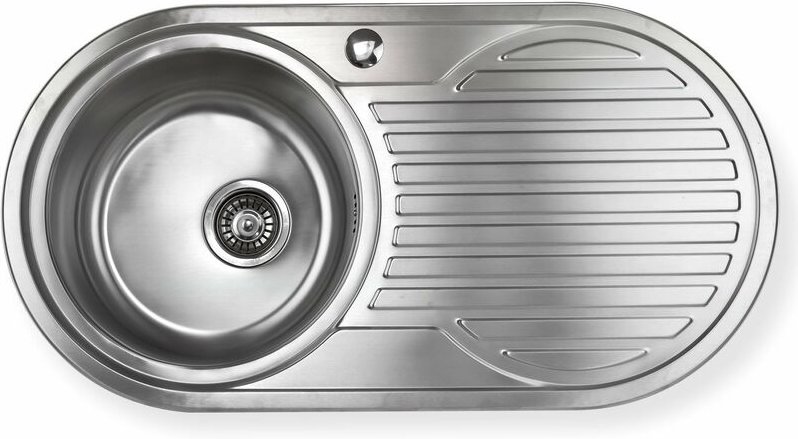 Thumbnail - Stabilo-sanitaer - Edelstahl Rundspüle 'Calypso xr' mit rechtsseitiger Abtropffläche