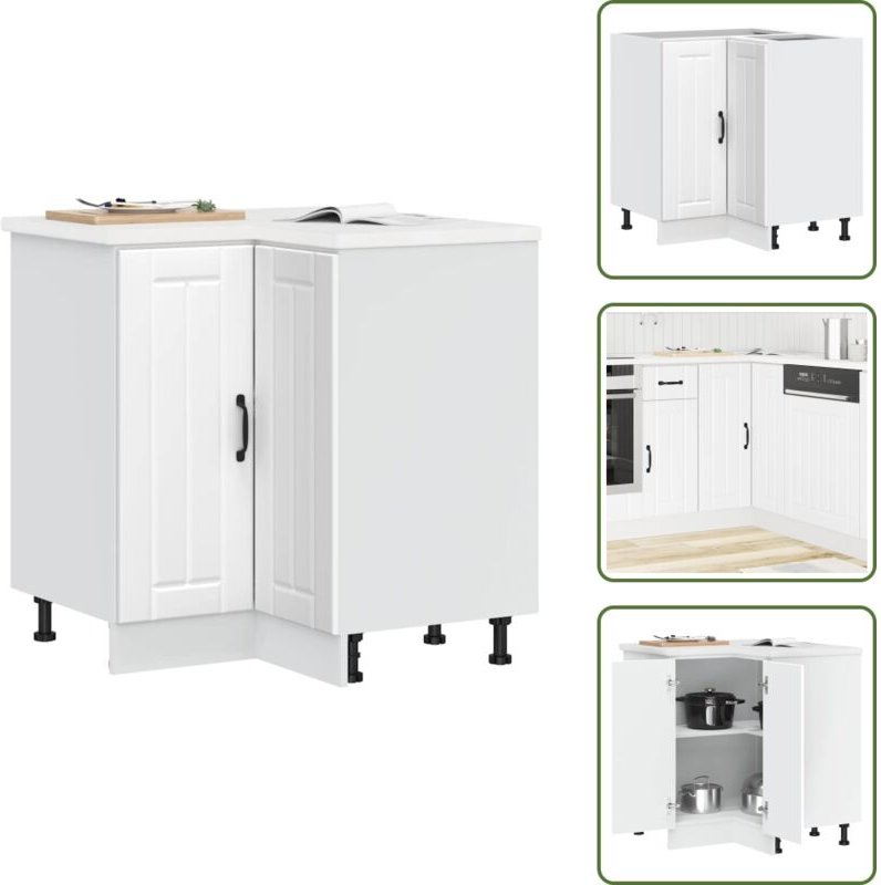 Küchen-Eckunterschrank Lucca Weiß Holzwerkstoff - Kücheneckunterschrank - Kücheneckunterschränke - Eckunterschrank - Küc...