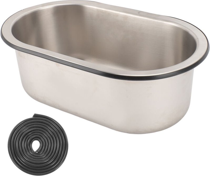 Unterbau-Küchenspüle, großes Fassungsvermögen, ovale Edelstahl-Küchenspüle, Einzelbecken mit effizientem Wasserablauf un...