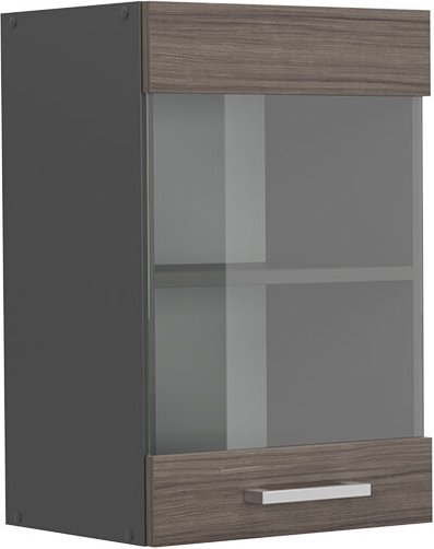 Vicco - Küchenglashängeschrank R-Line, Edelgrau, 40 cm