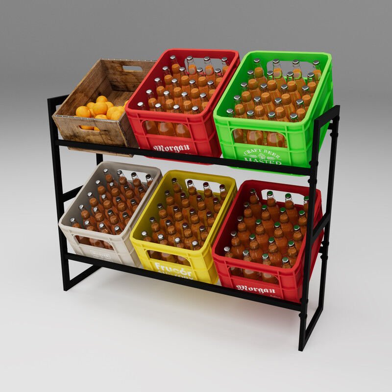 Swarey - Getränkekistenregal für Massives Getränkekisten Getränkekistenhalter, Kistenregal, Getränkekistenständer