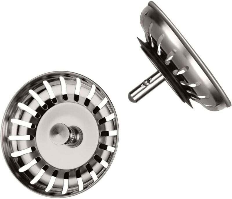 GMDOG 80-mm-Küchenspülen-Sieb, 2er-Pack Küchenspülen-Stöpsel mit 2 Haarfängern, verdicktes Universal-Spülen-Sieb aus Ede...
