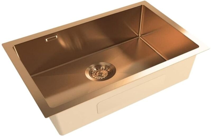 Aurum Edelstahl-Spüle, 68x45x21 cm, Roségold (SATSINK6845BRGU) - Swiss Aqua Technologies