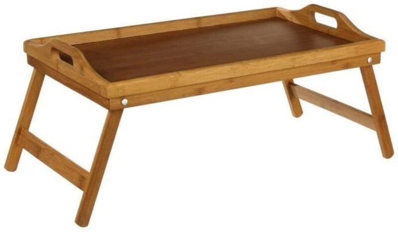 Tablett - Frühstück im Bett - Aus Bambus - Klappfüße - Rechteckig