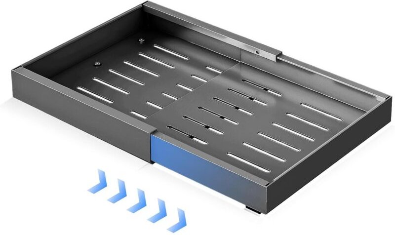 Ausziehbare Küchenschublade, Teleskop-Küchenaufbewahrungsregal für Küchenschränke, Wohnzimmer, Zuhause, kein Bohren erfo...