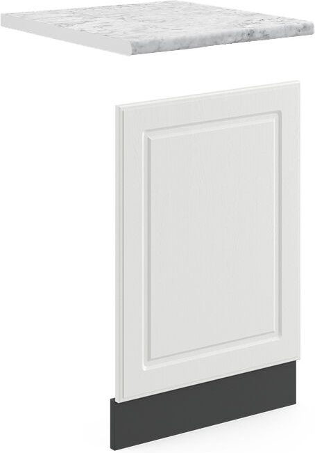 Vicco - Frontblende R-Line, Weiß Landhaus, 45 cm , ap Marmor