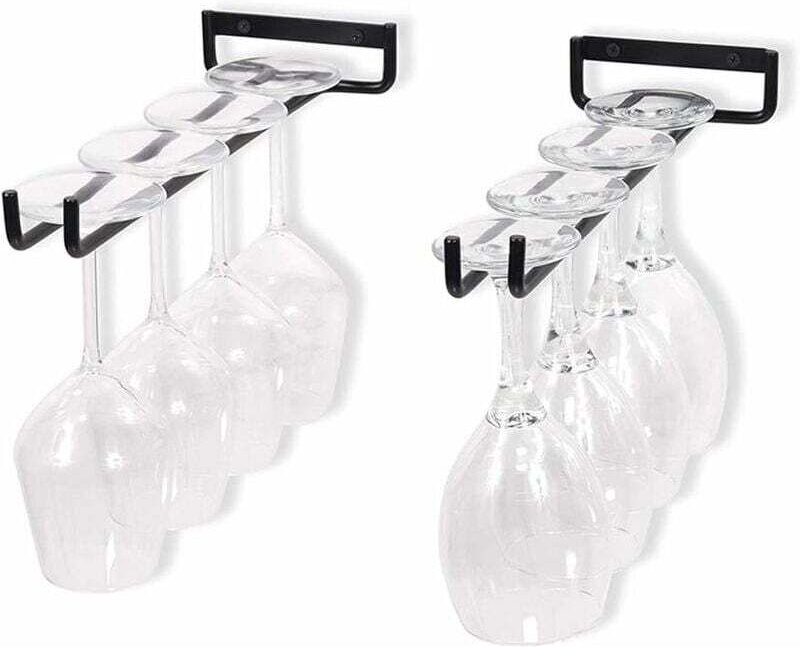 Set mit 2 Glashaltern zum Aufhängen von Glashaltern für Weinglas, Bierglas – 30 cm