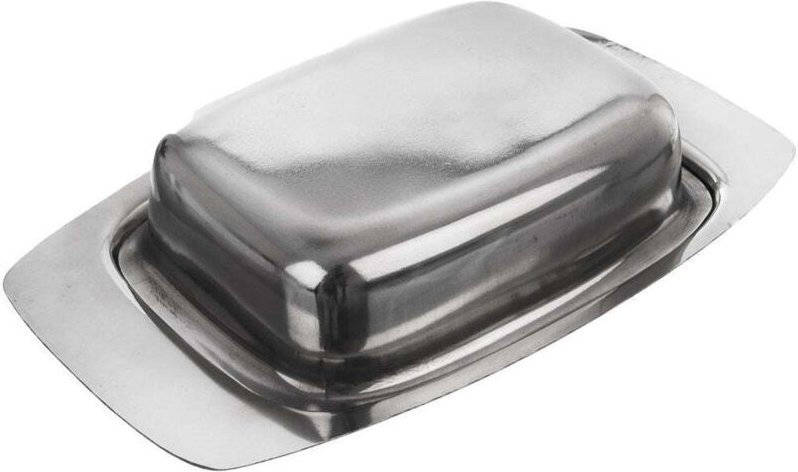 Orion Butterdose Edelstahl Silber 18,5 cm Modernes Design