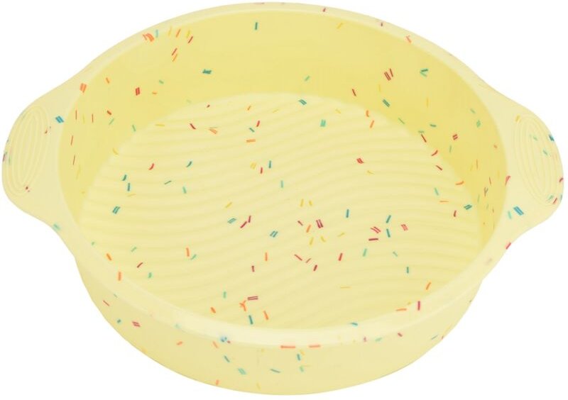 Kuchenform, korrosionsbeständige, wiederverwendbare Kuchenform, geeignet für die meisten Hobbybäcker (gelbe Körnung)