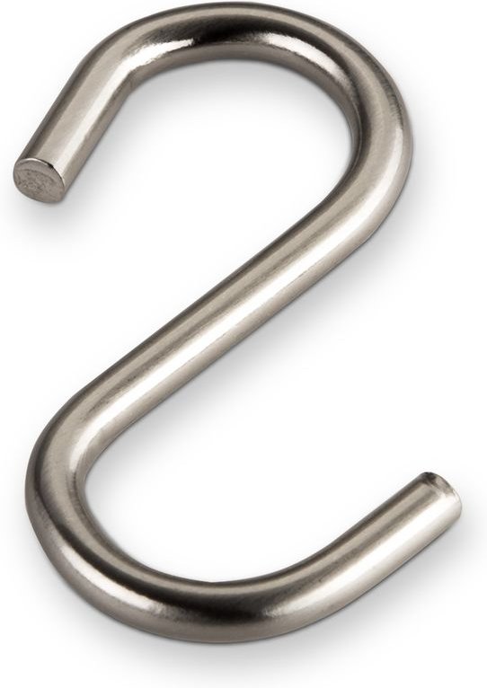 5 S-Haken in Edelstahloptik für Küchenreling