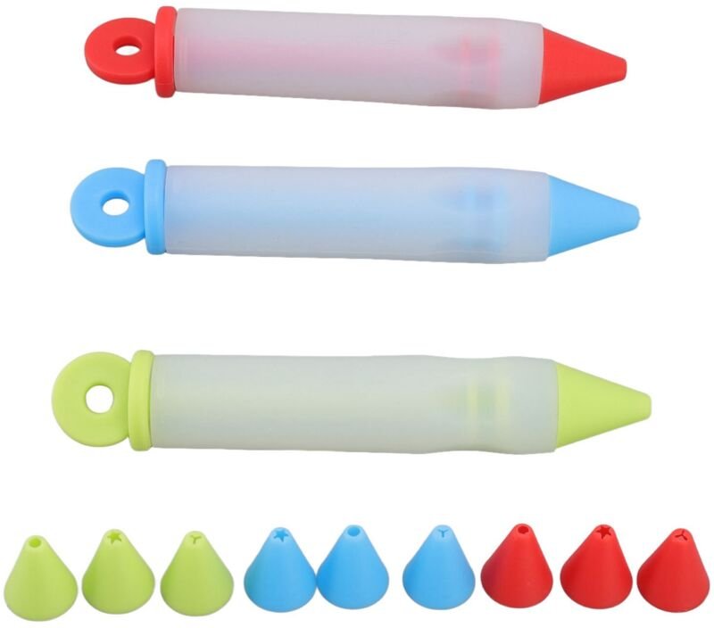 Qcwwy Tortendekorationsstift-Set mit einfacher Dekoration, DIY-Tortenstift in Lebensmittelqualität mit 12 Designs, prakt...