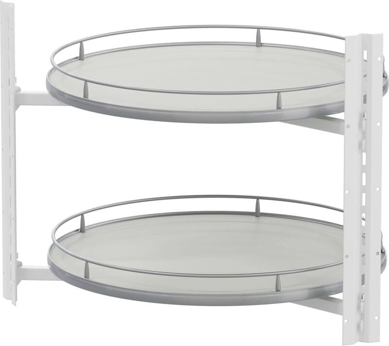 Vs cor Wheel Pro Drehteller für Eckschrank Organizer - Rondell Küchenschrank drehbar 4/4-Kreis, kb 800mm, hellgrau/silbe...