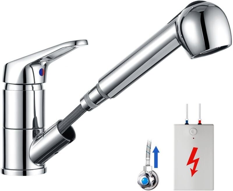 Chrom Küchenarmatur 360° drehbar Niederdruck Wasserhahn Küche Armatur mehrfunktional Spültischarmatur Einhebelmischer mi...