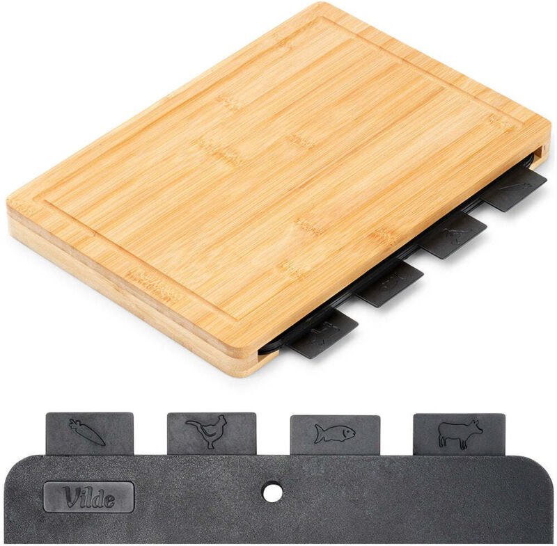Schneidebrett set mit stander 5 teilig