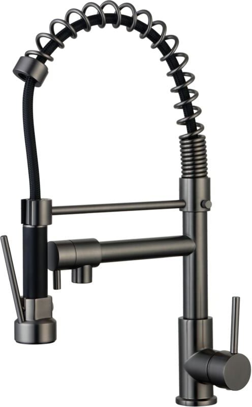 Essebagno Big Pro Spültischarmatur mit Brause in Gun-Metal