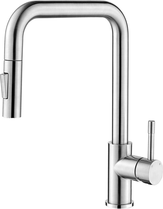 Cecipa Küchenarmatur, herausziehbarer Küchenarmatur, Gebürstet Spültischarmatur, 2-Funktions-Jet-Typ, 360° drehbar