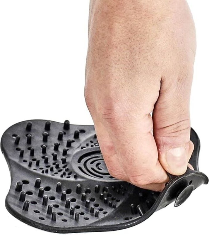 Shining House - 13,5 x 13,5 cm schwarzer Silikon-Haarfilter, Haarfilter, Badewanne, Duschbecken