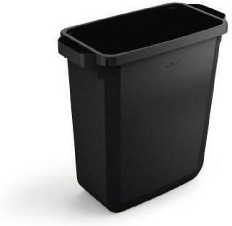 Durable - Abfalleimer durabin® eco 60l Kunststoff recycelt schwarz 1 Sortierfach