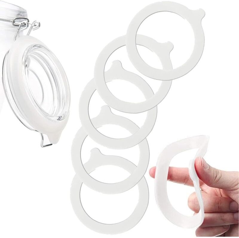 CCYKXA 5er-Pack Silikon-Dichtungsringe für Gläser – 9,5 cm