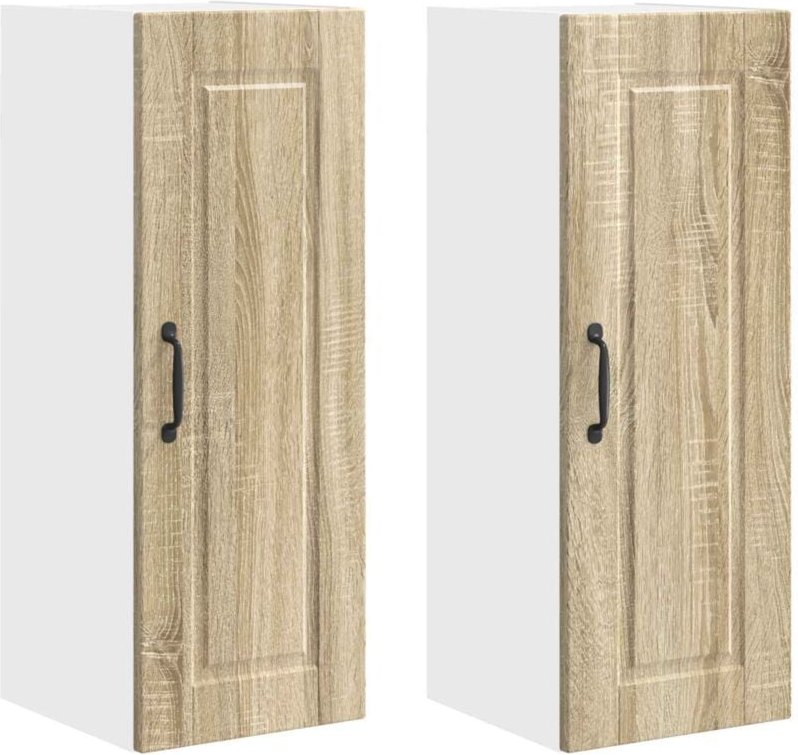 Küchenschrank 2 pcs Sonoma-Eiche 30 x 31 x 80 cm Holzwerkstoff vidaXL