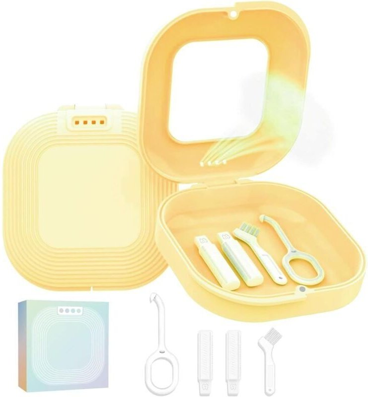 Aufbewahrungsetui für Zahnspangen, ultradünnes Aligner-Etui mit Belüftung, Invisalign-kompatibel, Aufbewahrungsetui für ...