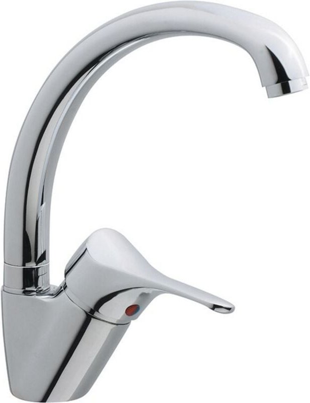 Cisal - Einhebelmischer für Spüle 258x194 mm Messing verchromt mit Drehmund Mito