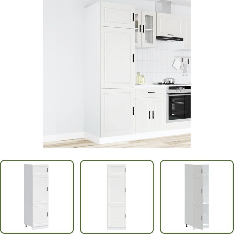 vidaXL Küchenmöbel - Küchenschrank Porto Weiß Holzwerkstoff