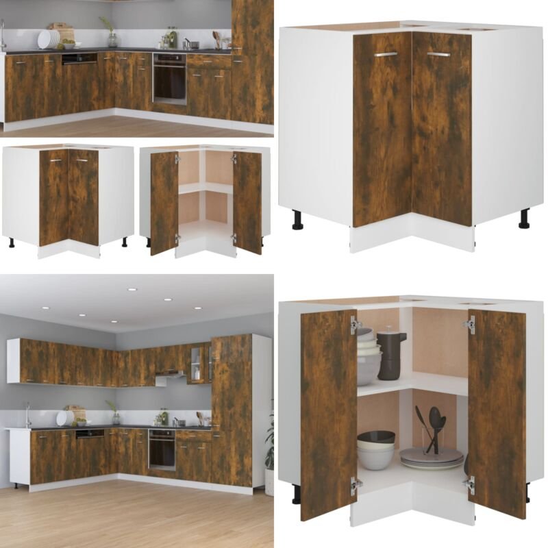 Küchenschrank Lyon Räuchereiche 75,5x75,5x81,5 cm Holzwerkstoff - Holzschrank - Küchenmöbel