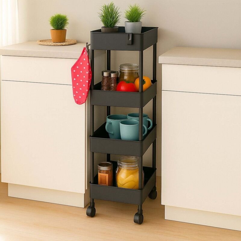 Rollwagen mit 4 ebenen - aufbewahrung fur kuche und bad