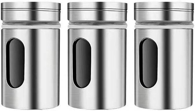 12-teilige Gewürzdosen mit Schwingdeckel, Edelstahl-Gewürzflasche, Gewürzglas, Küchengewürzset, Gewürzdosen für Tee, Sal...