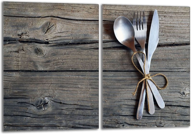 Glasschutzplatte für den Herd 2x40x52 Besteck