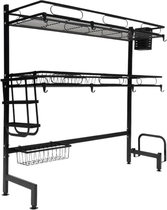 Geschirr Abtropfgestell Über Spüle, 2 Ebenen Edelstahl Abtropfständer, Großes Abtropfgestell Abtropfgestell Geschirr für...