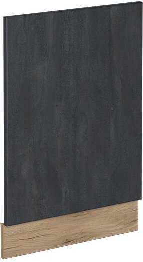 Frontblende R-Line, Schwarz Beton, 45 cm ohne Arbeitsplatte Vicco