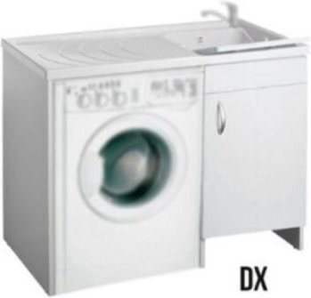 Holzschrank mit Spüle + Waschmaschinenabdeckung Mod. Idex