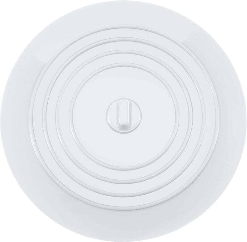 1 Stück, weiß) Silikon-Badewannenstöpsel, Waschbeckenstöpsel, Küchenspülenstöpsel, 15,2 cm Durchmesser, für Küchen,