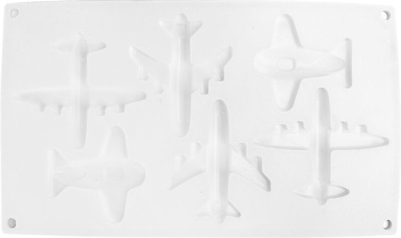 Flugzeugförmige Backformen, 6 Fächer, Schokoladenkuchen-Dekorationsformen, für Küche und Haushalt