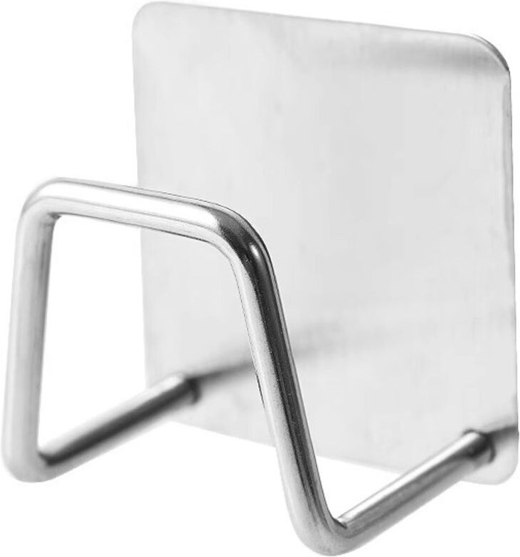 2er-Pack selbstklebender Schwammhalter, Edelstahl-Spülbecken-Seifenschwammhalter, rostfrei, Premium-Küchenzubehör/Gold