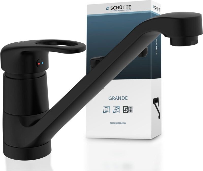 GRANDE Spültischarmatur, Schwarz matt