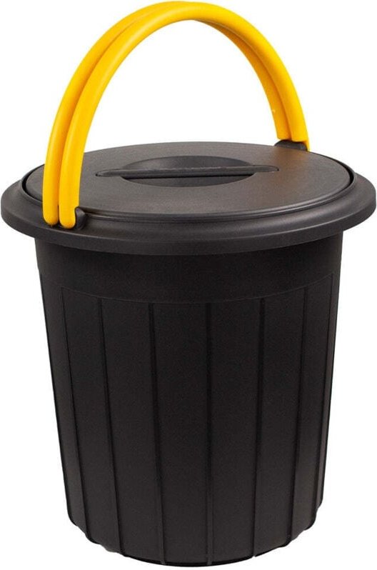Eco solution - afvalemmer mit deksel 25l - gelb
