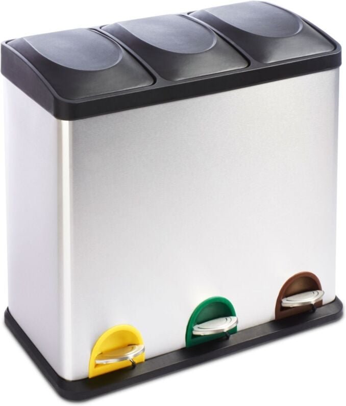 Mülleimer Brandon Trennsystem 3 Kammern 3 x 18 Liter